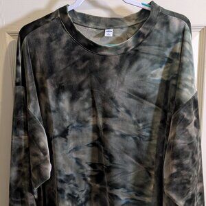 Old Navy Womens SIze XL Green Velour Sweatshirt Long Sleeve